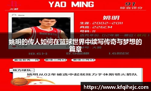 姚明的传人如何在篮球世界中续写传奇与梦想的篇章